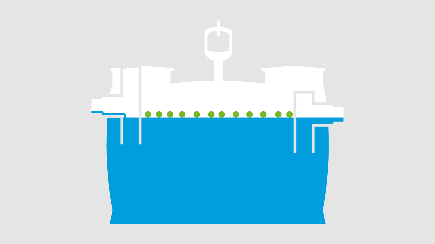 Illustration: The third step in the self-inspection process is a visual check of the inlet and drain