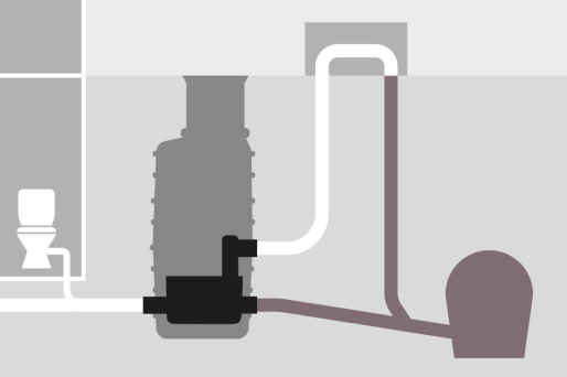 Backwater protection with a hybrid lifting station