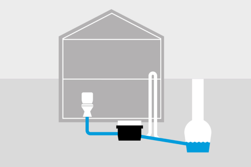 Installation diagram for hybrid lifting station Installation diagram for hybrid lifting station