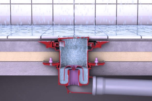 Stage 3: Wastewater flows into the floor drain