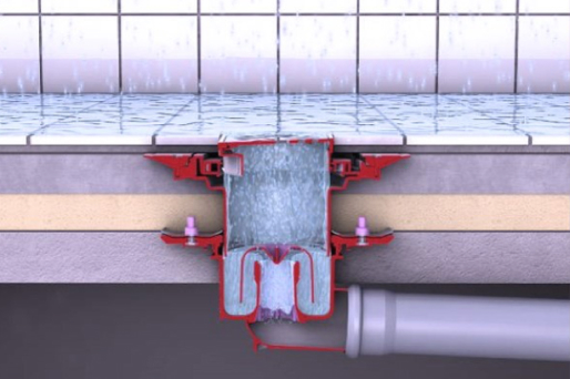 Stage 4: Wastewater flows through the odour trap