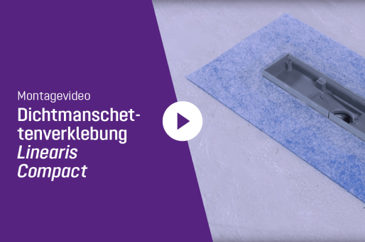 Video: Bonding the sealing collar on the Linearis Compact shower channel