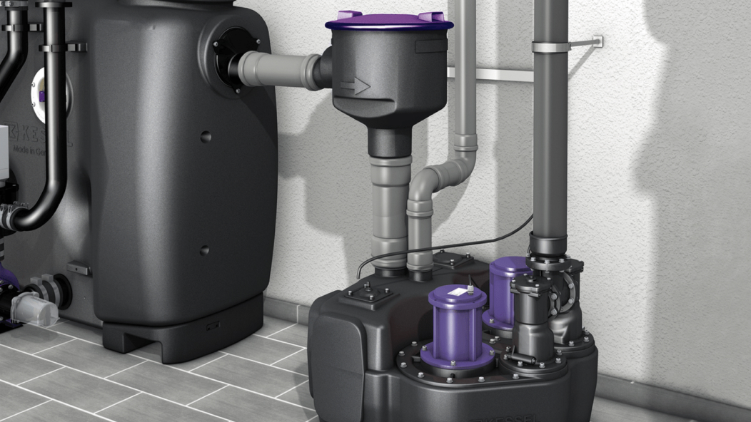 Installation example: Connecting the drain pipe