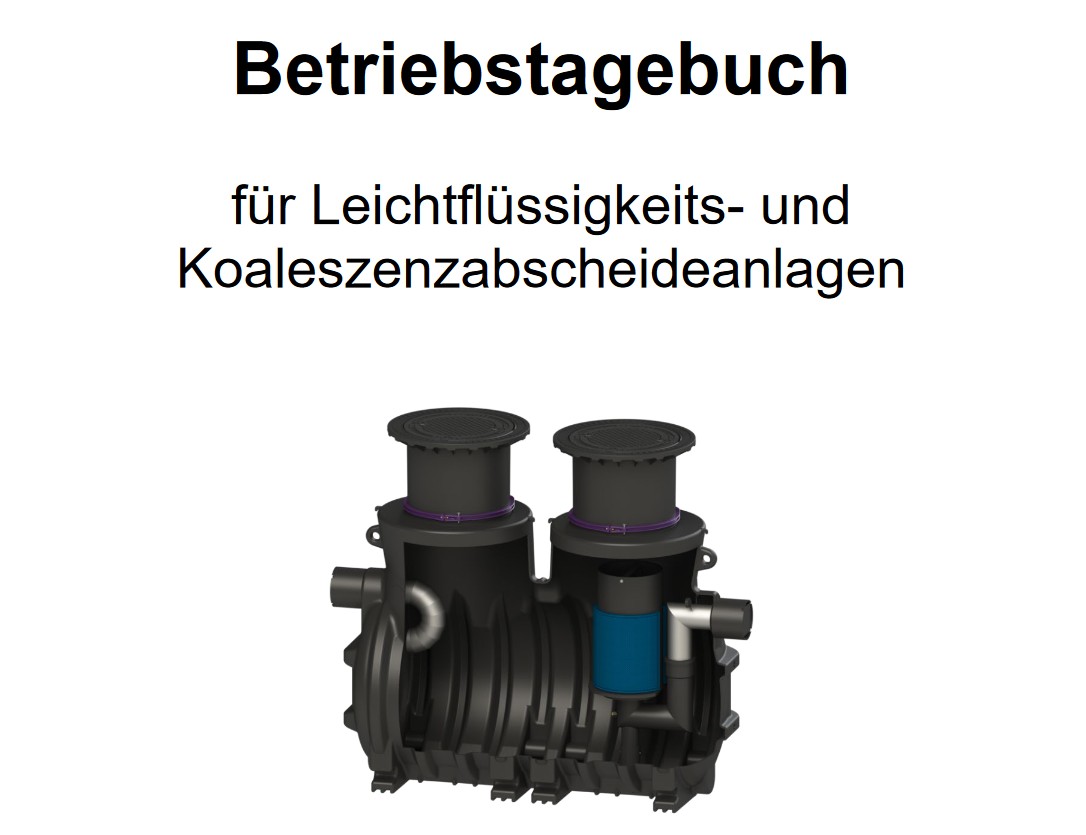 Log book for light liquids and coalescing separator systems Log book for light liquids and coalescing separator systems