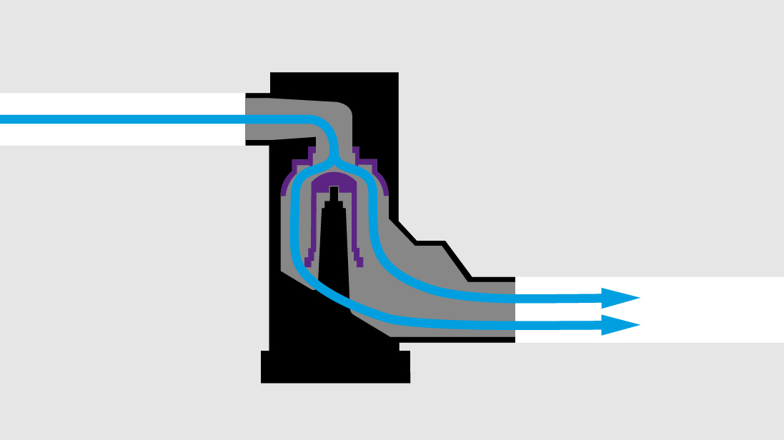 Schematic diagram: CleverLoop system isolator in pump mode Schematic diagram: CleverLoop system isolator in pump mode