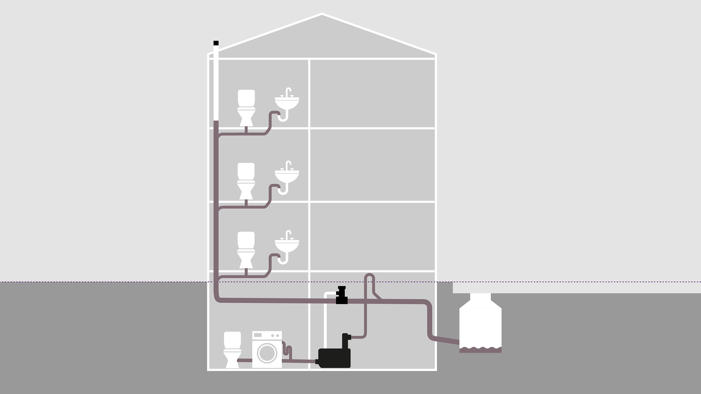Installation example of the CleverVent ventilation valve Installation example of the CleverVent ventilation valve