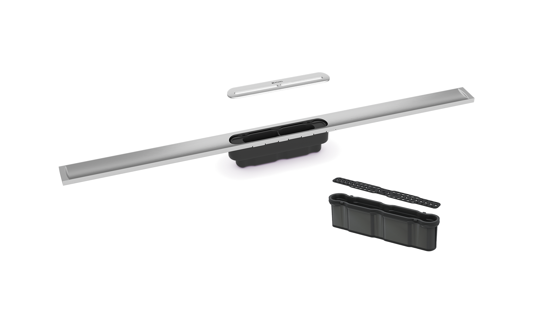 Shower channel Linearis Infinity with hair filter and Megastop Shower channel Linearis Infinity with hair filter and Megastop