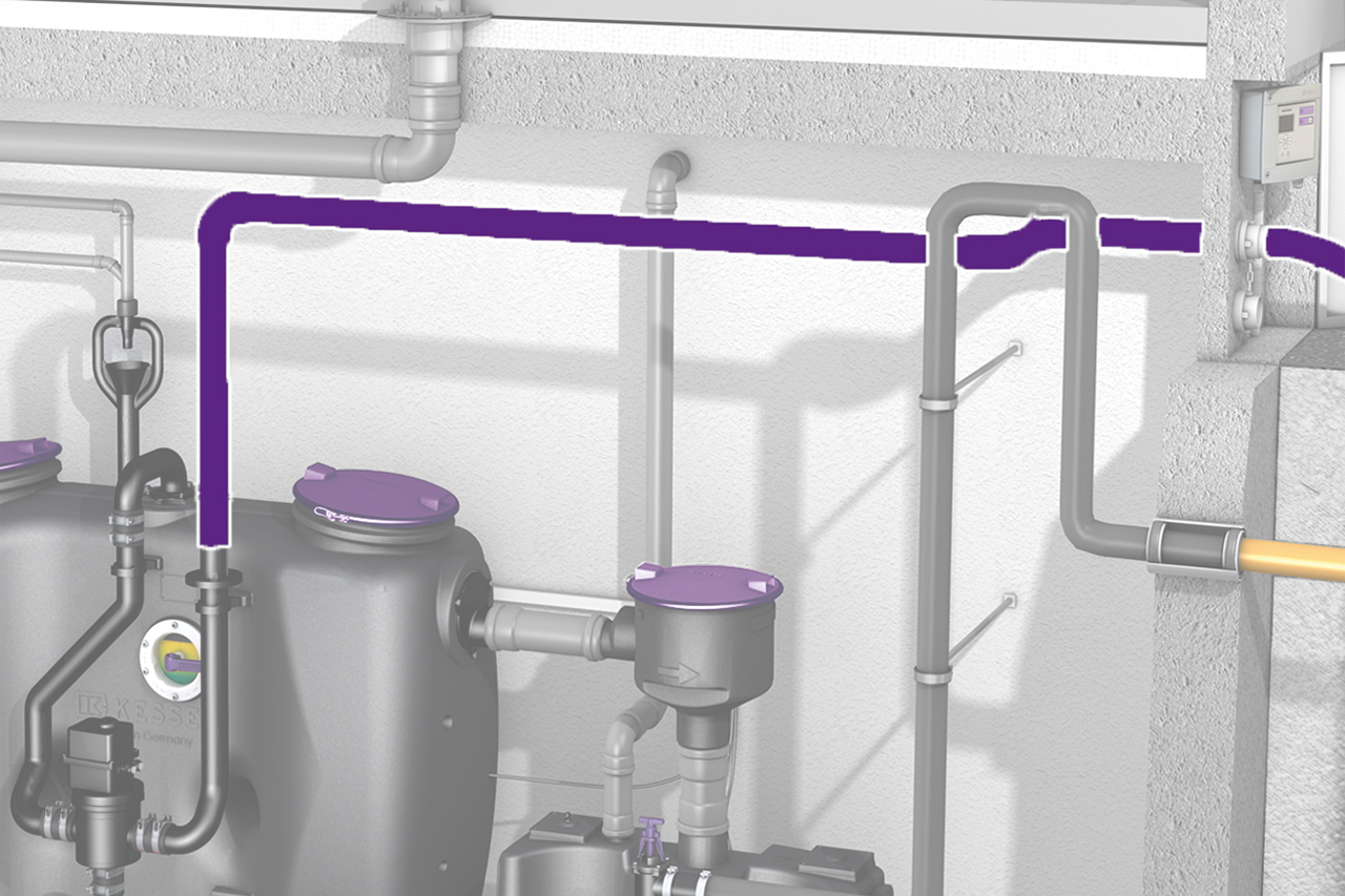 Sketch: Disposal pipe 