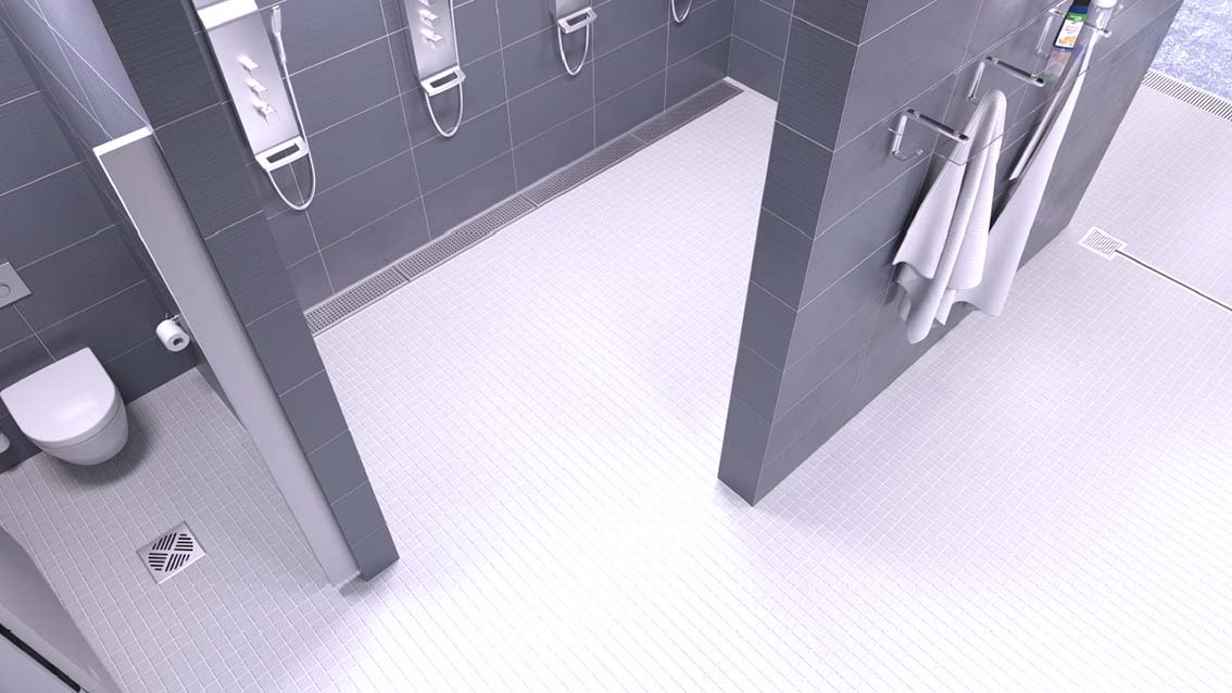 Grate covers in barefoot areas