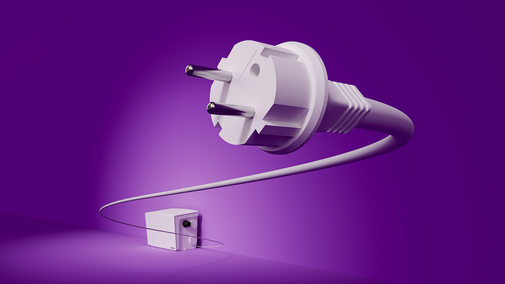 Small lifting station with a 230 V mains plug.