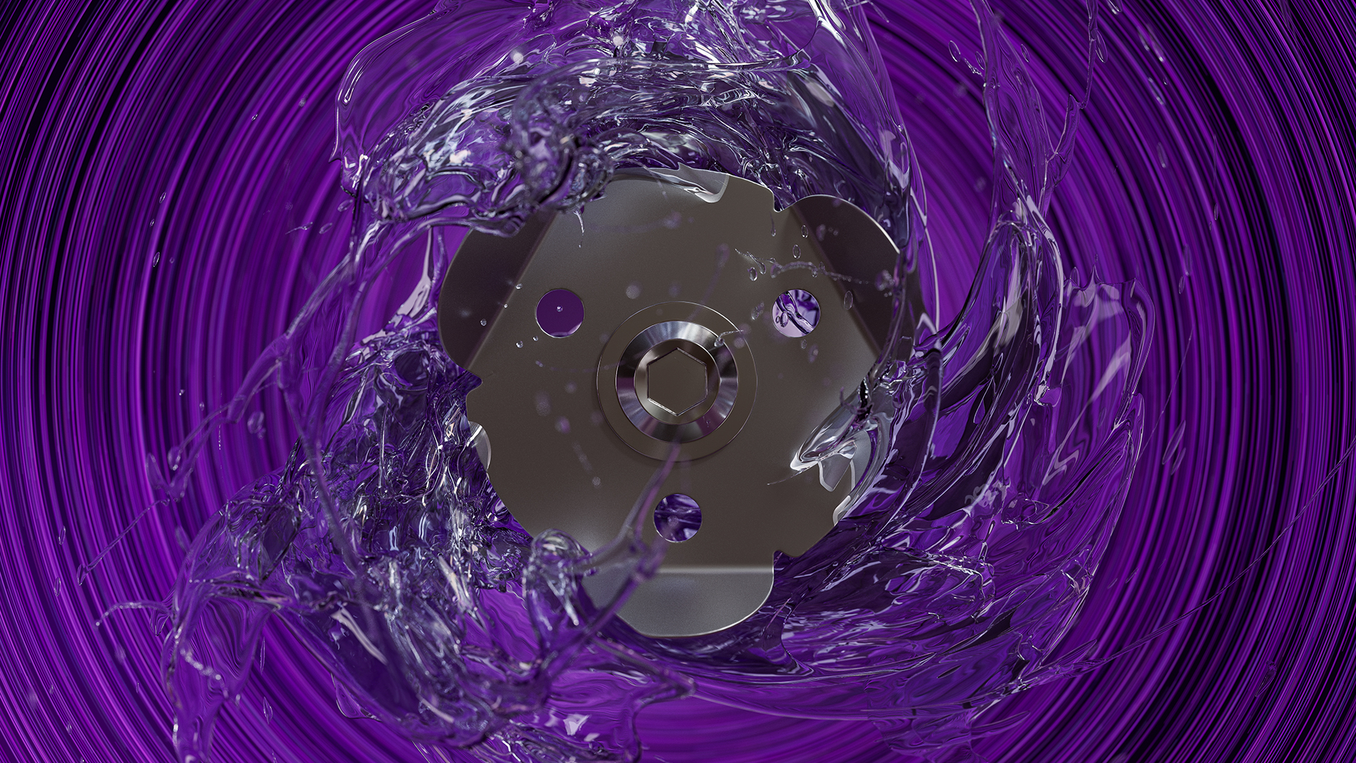 A razor-sharp macerator Macerator of a small lifting station with rotating water.