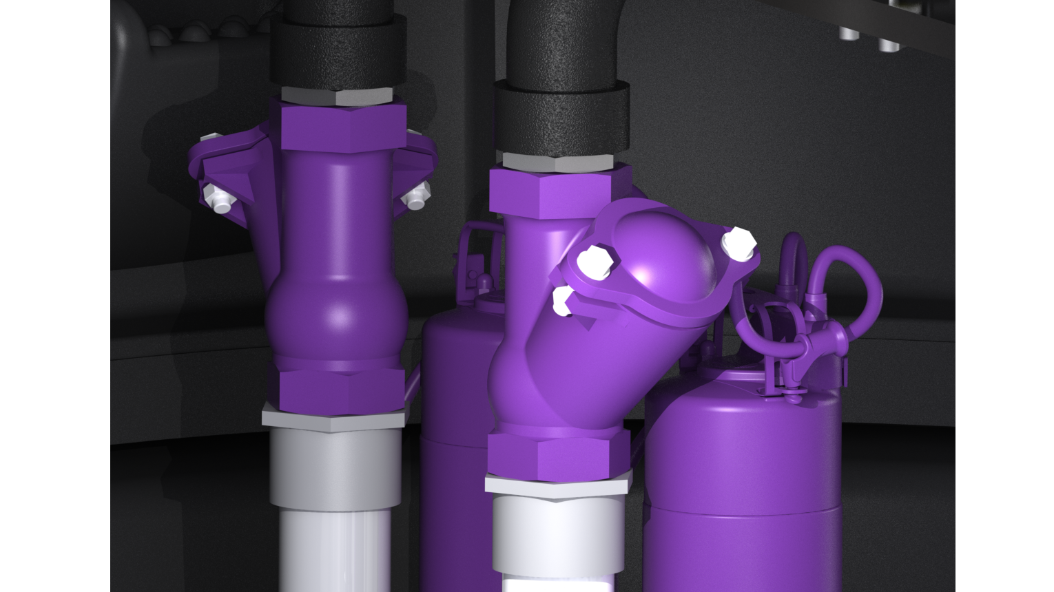 Aquapump XL Basic pumping station, detailed view, backflow preventer Aquapump XL Basic pumping station, detailed view, backflow preventer