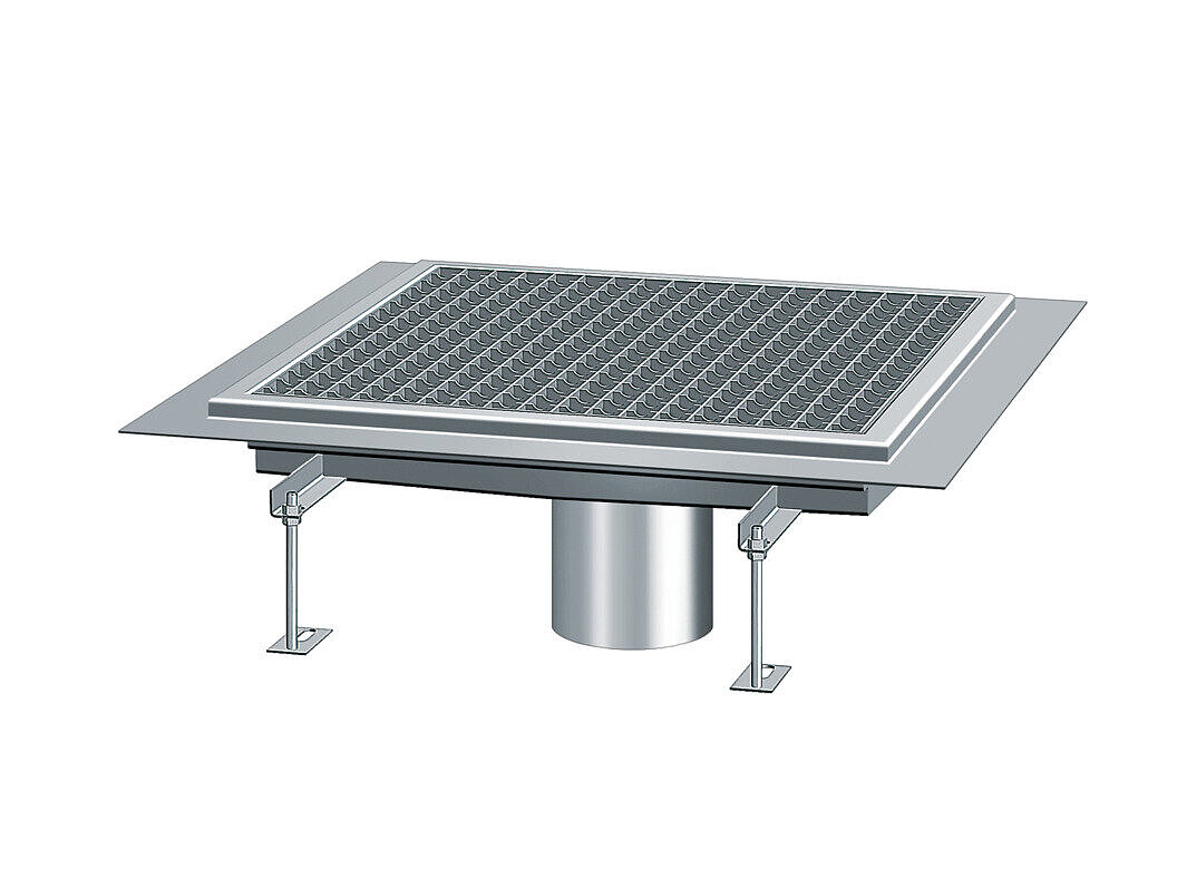 Stainless steel channels with a glued flange that can also be supplied with seepage openings Stainless steel channels with a glued flange that can also be supplied with seepage openings