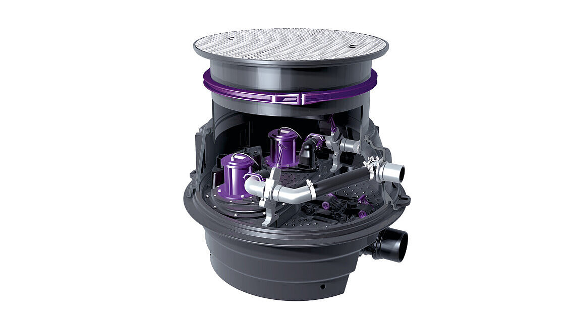 Hybrid lifting station Ecolift XL, for very low installation, dry installation, in a chamber