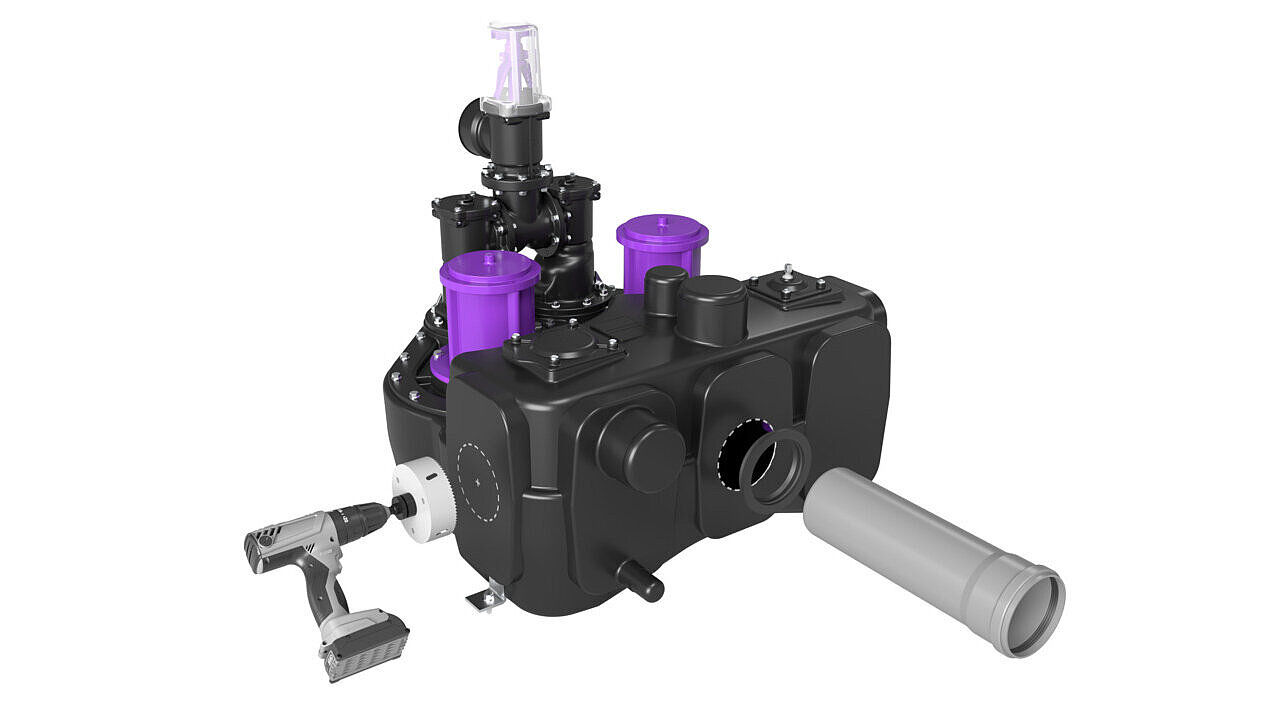 Aqualift F, variable drilling options