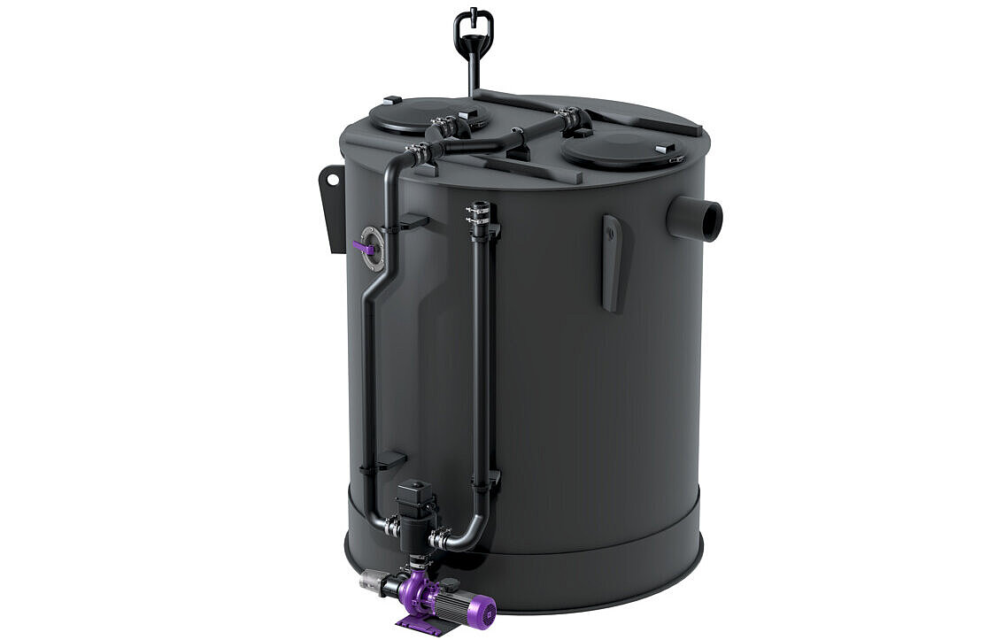 EasyClean round free Auto Mix & Pump grease separator