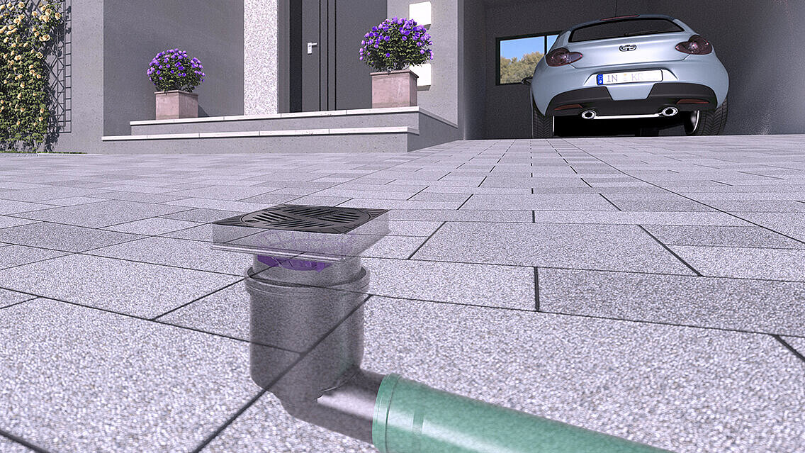 Yard drain installation diagram