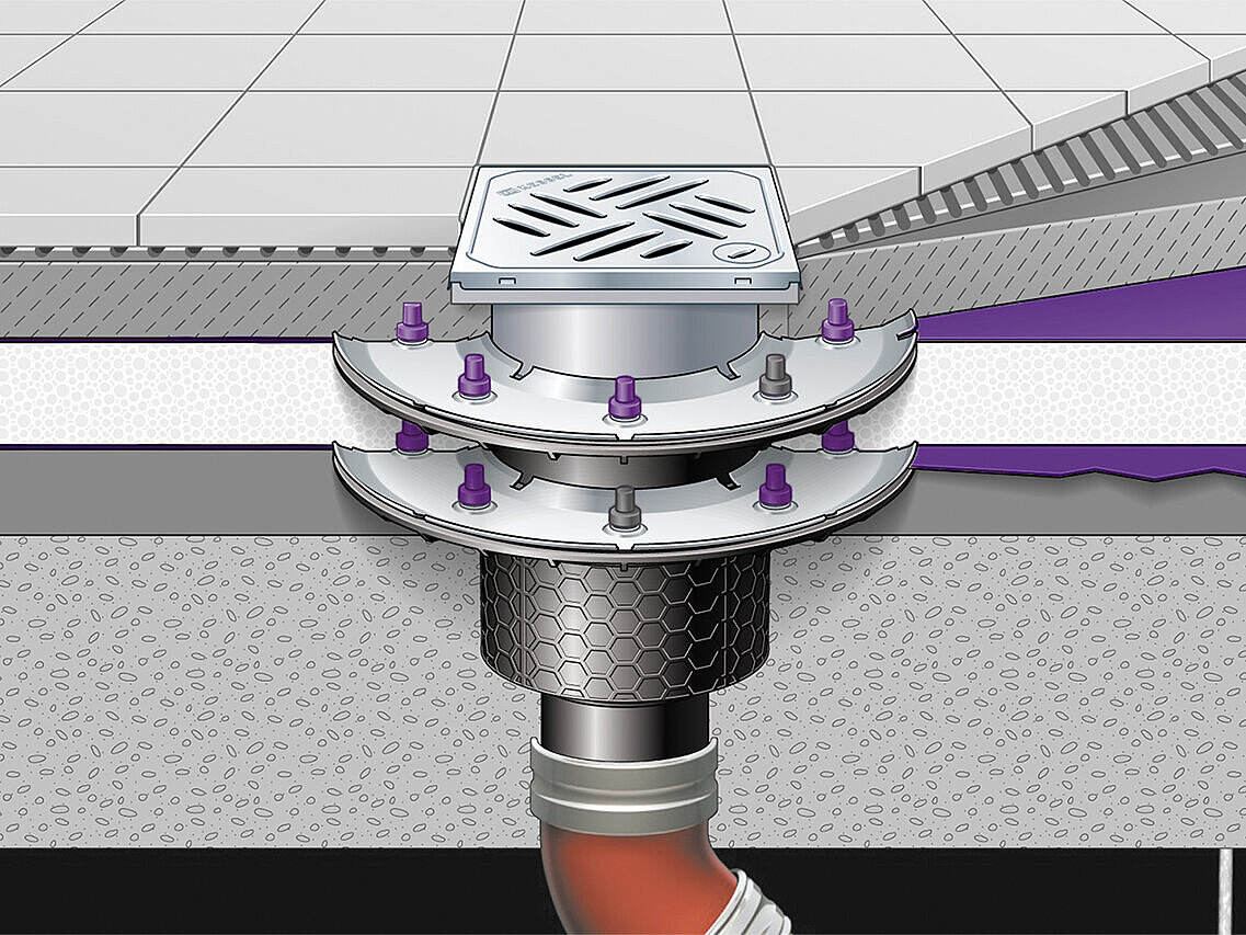 Installation with two pressure sealing flanges