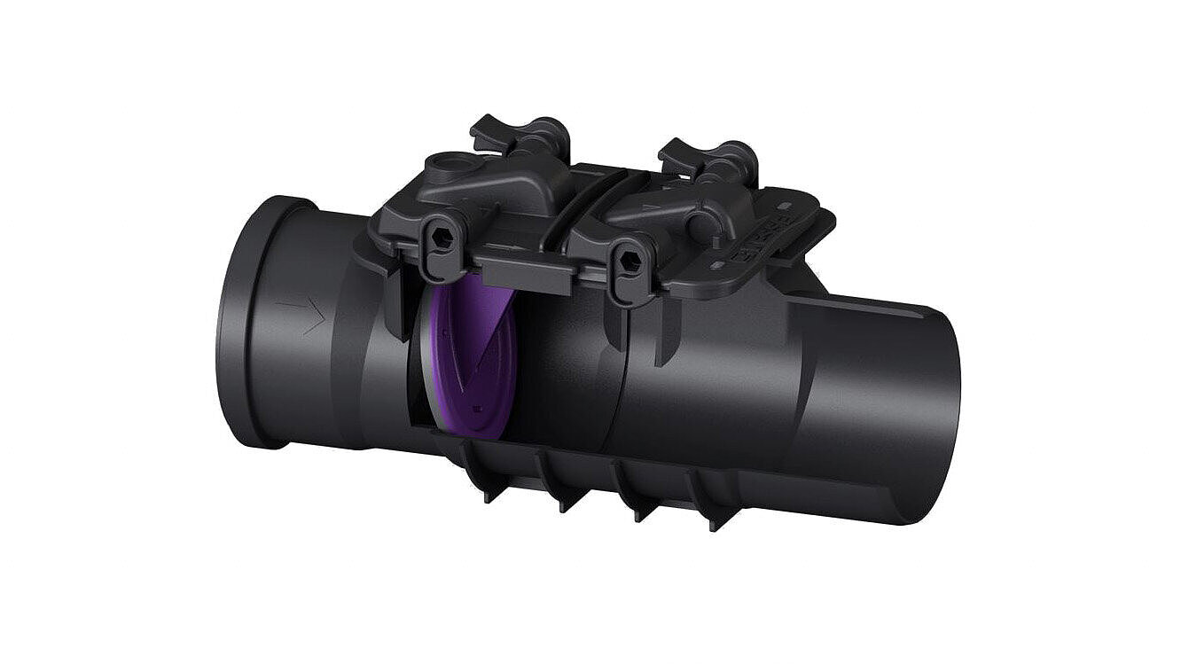 Staufix Basic backwater valve with a pendulum flap