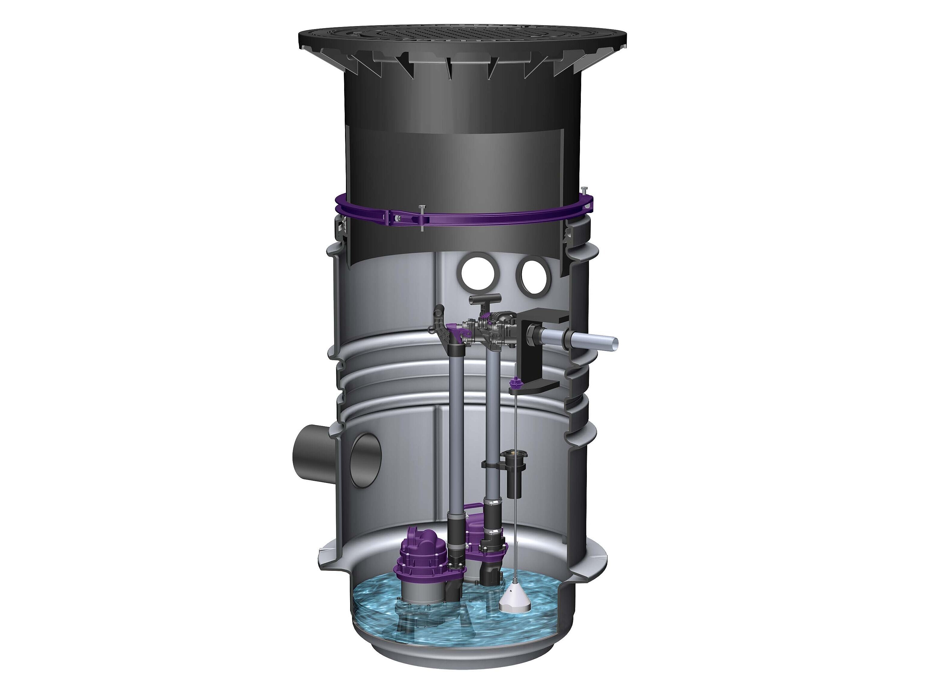 [Translate to Deutsch (AT):] Pumpstation Aquapump Medium, für fäkalienhaltiges Abwasser