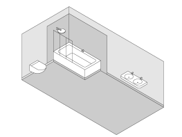 En-suite bathroom with a bath, shower and shower screen.