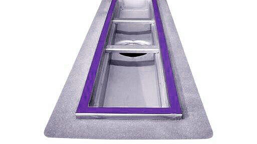 Sanded stainless steel box channel Sanded stainless steel box channel