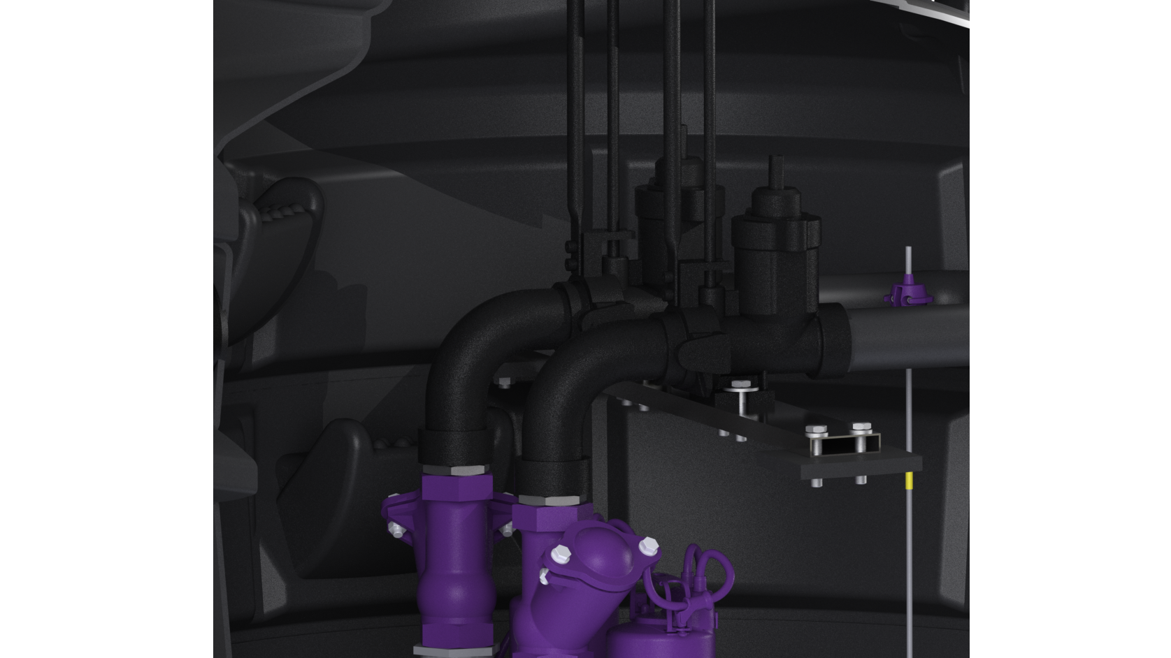 Aquapump XL Basic pumping station, detailed view, backflow preventer