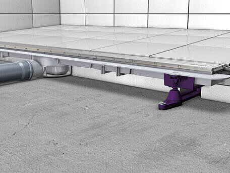 Installation example: Linearis Compact shower channel