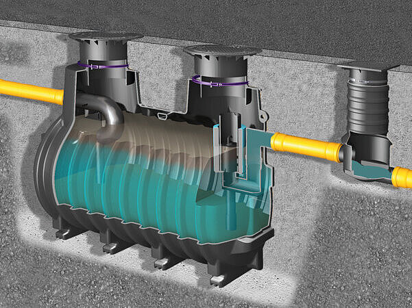 Installation diagram of EasyOil ground coalescence separator, System A