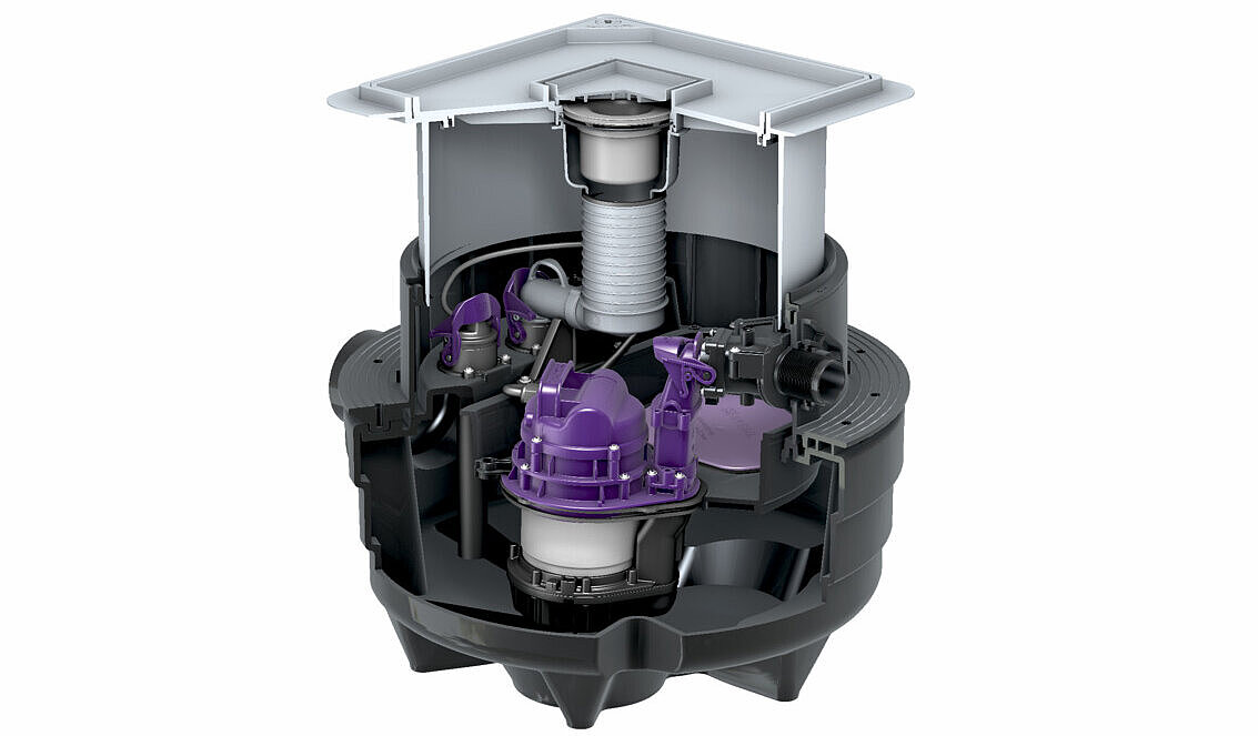 Aqualift M Underfloor lifting station