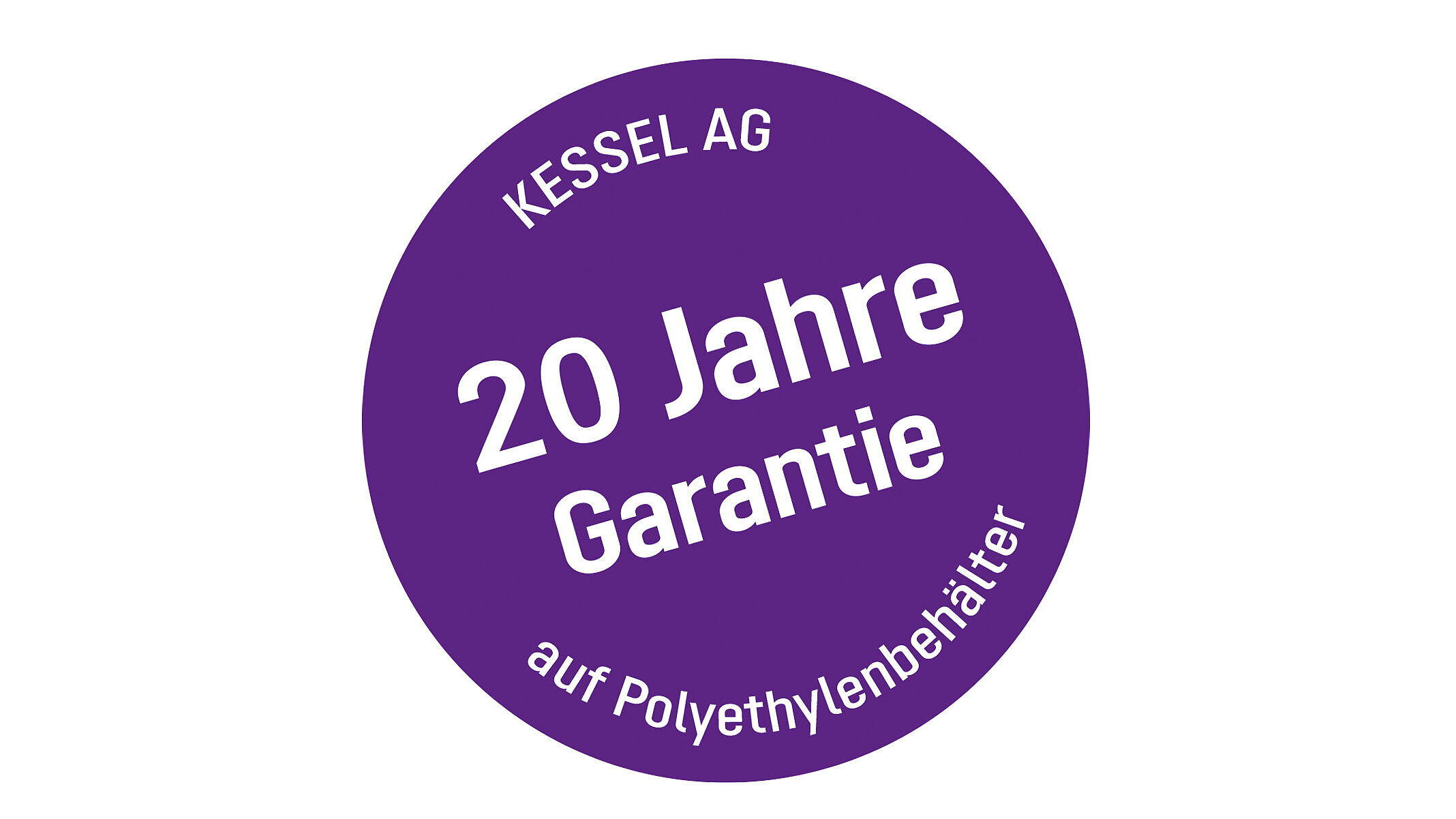 20-year guarantee on polyethylene tank