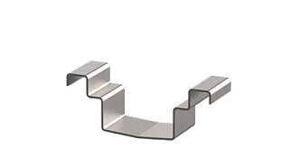 Stainless steel gutter without a flange Stainless steel gutter without a flange