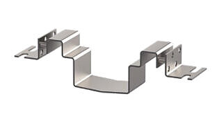 Stainless steel gutter with tile connection bracket Stainless steel gutter with tile connection bracket